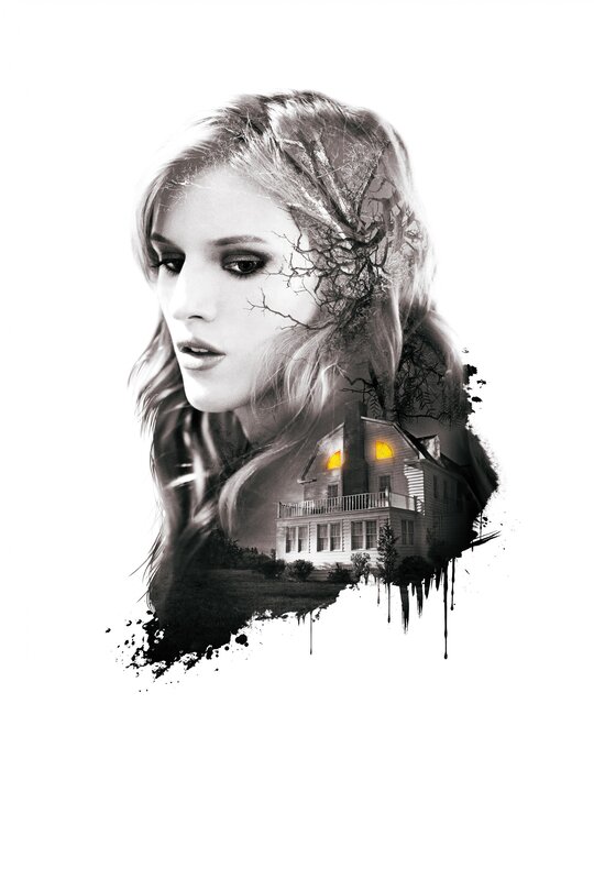 Woman with House Overlay