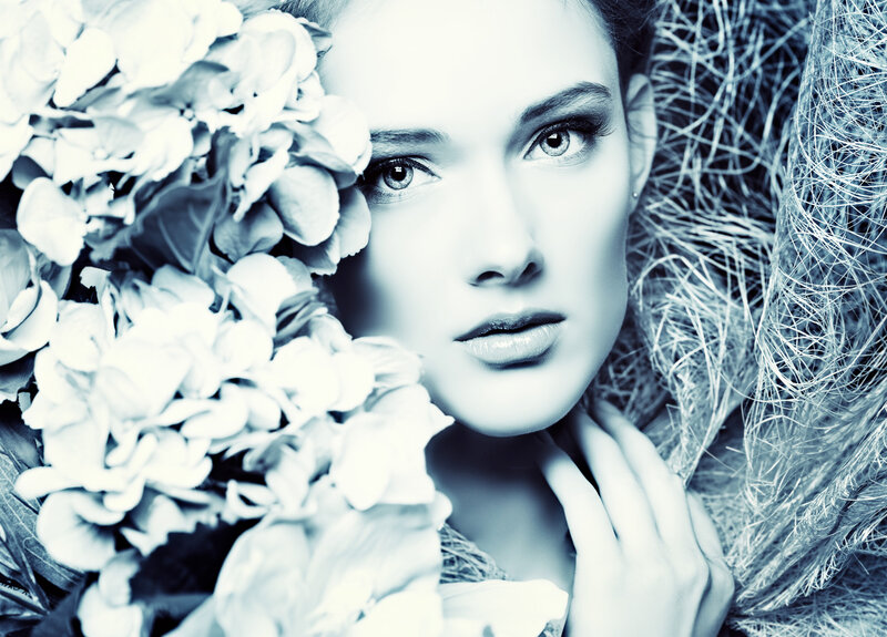 Woman with Hydrangea