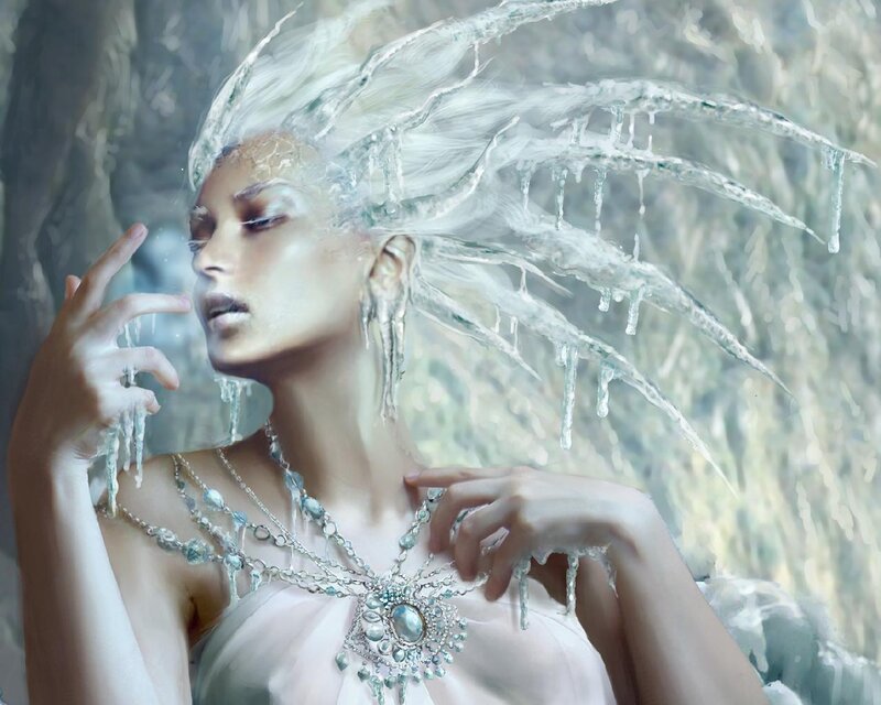 Woman with Ice-covered Hair