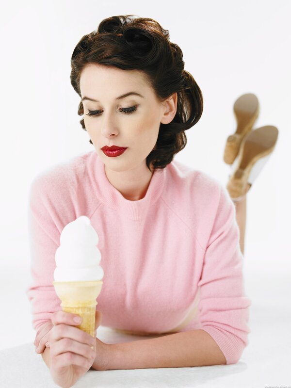 woman with ice cream cone