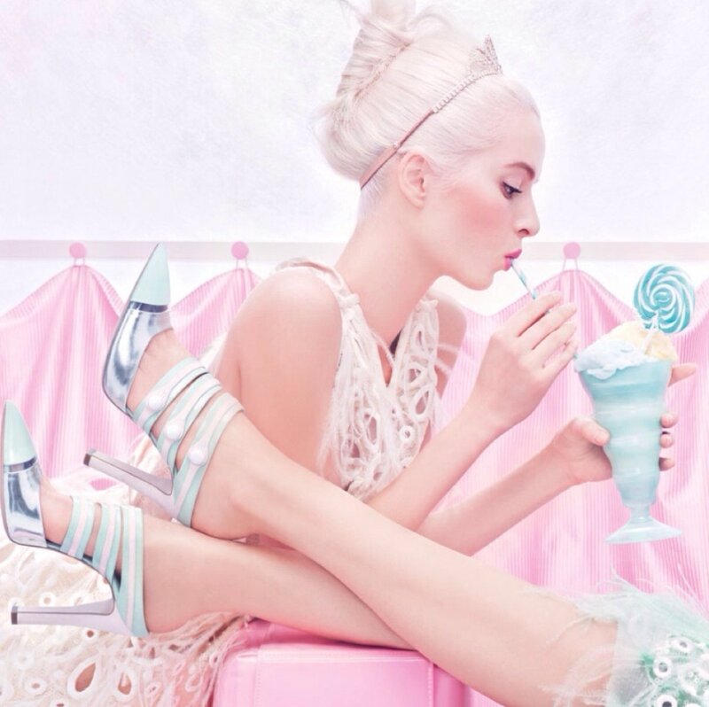 Woman with Ice Cream — Pink