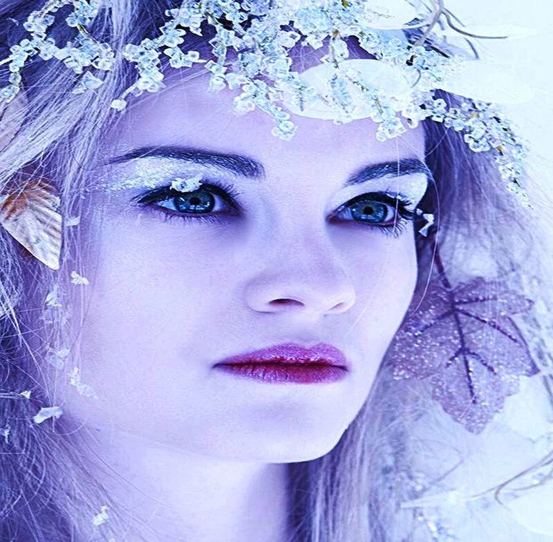 Woman with Ice Crown — White