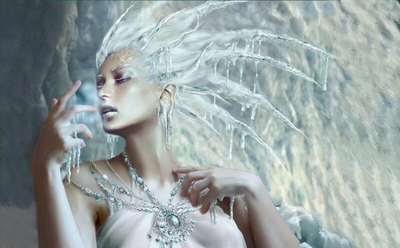 Woman with Ice Hair
