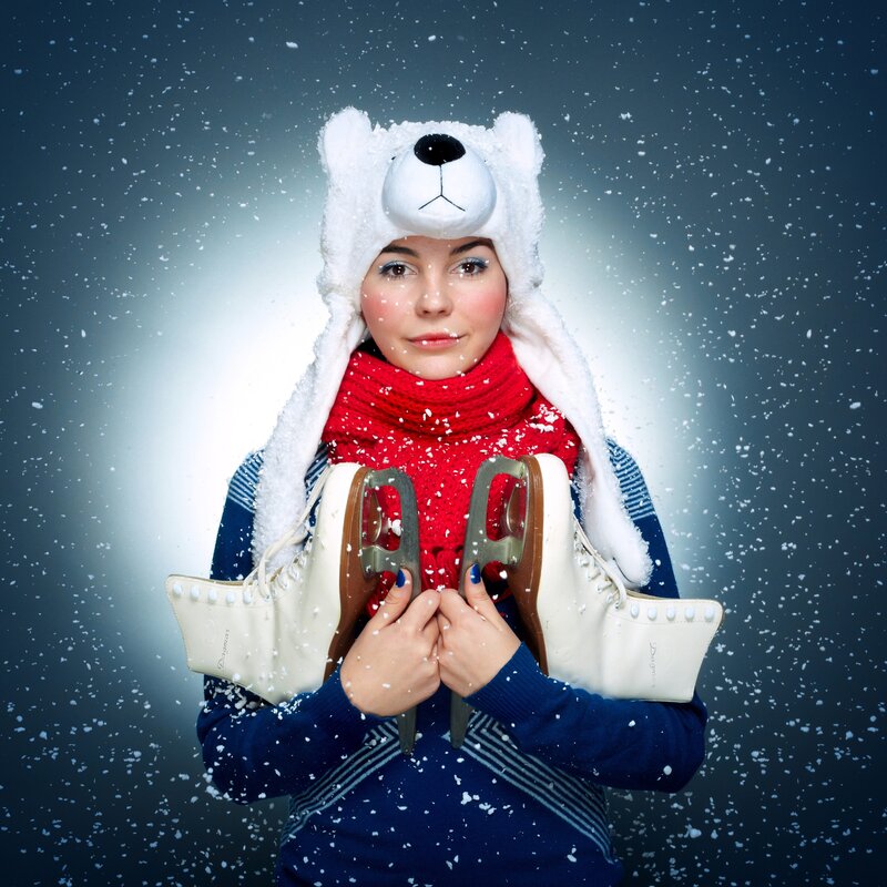 Woman with Ice Skates