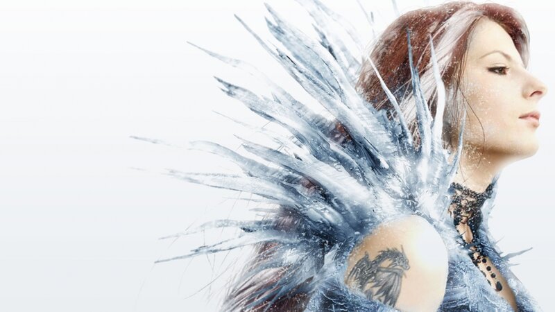 Woman with Ice Wings — White