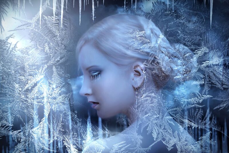 Woman with Icy Hair