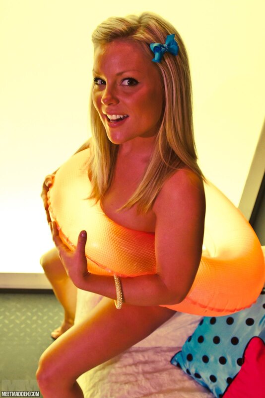 woman with inflatable ring