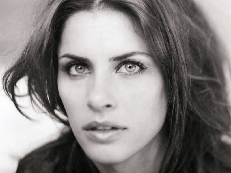 woman with intense gaze