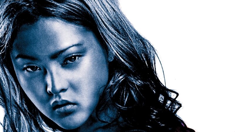 woman with intense gaze