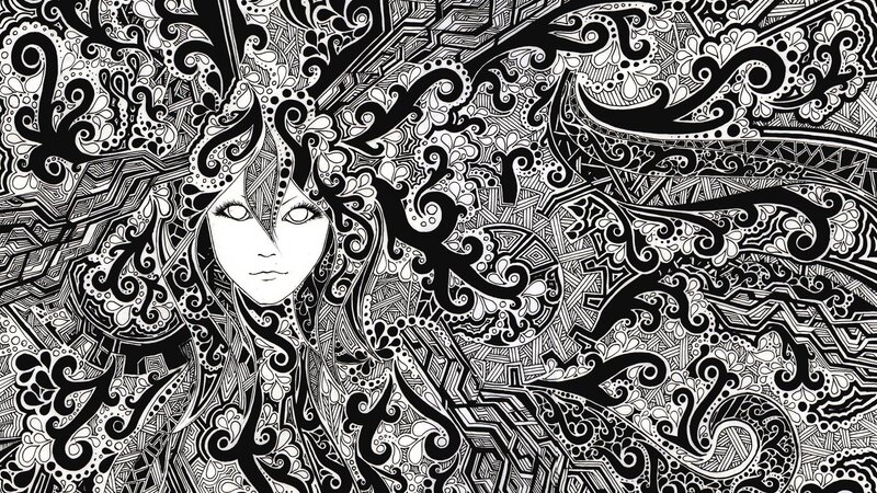 Woman with Intricate Patterns
