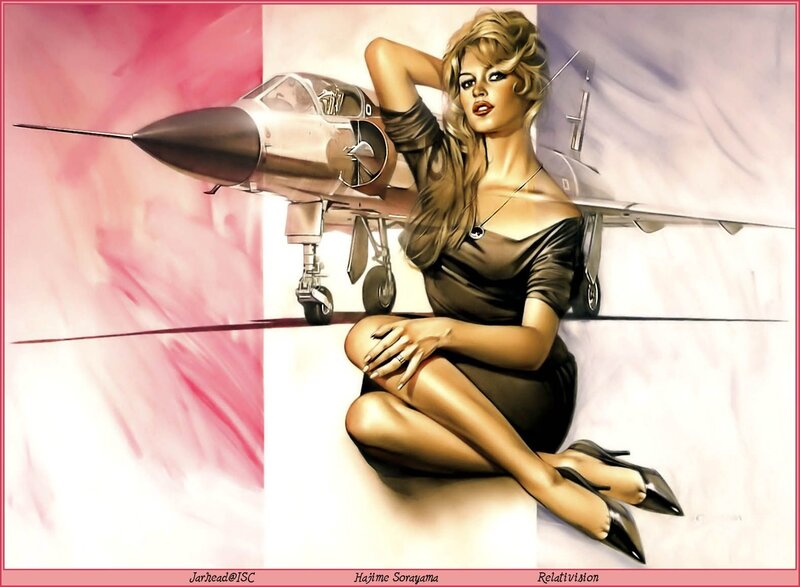 Woman with Jet Aircraft