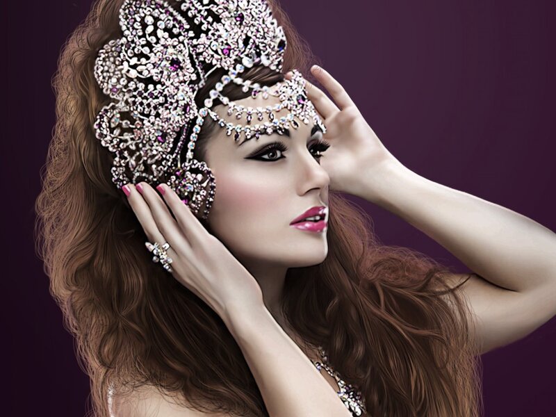 Woman with Jeweled Headpiece