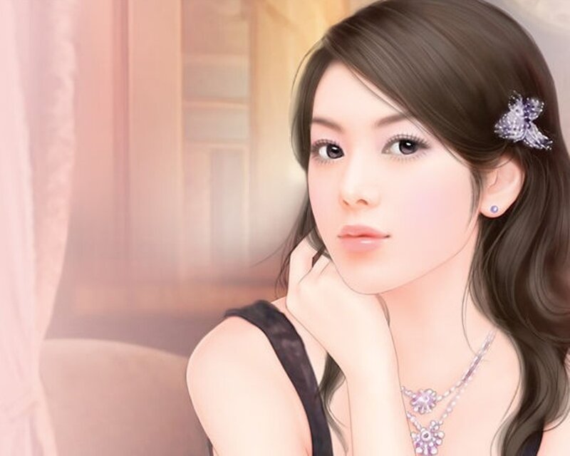 woman with jewelry and hair clip