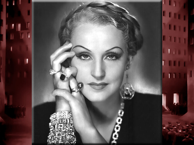 Woman with Jewelry — Black, Dramatic, Photograph, Earrings, Ring