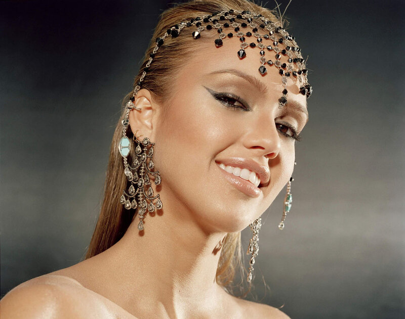 Woman with Jewelry — Brown, Dramatic, Photograph, Headpiece