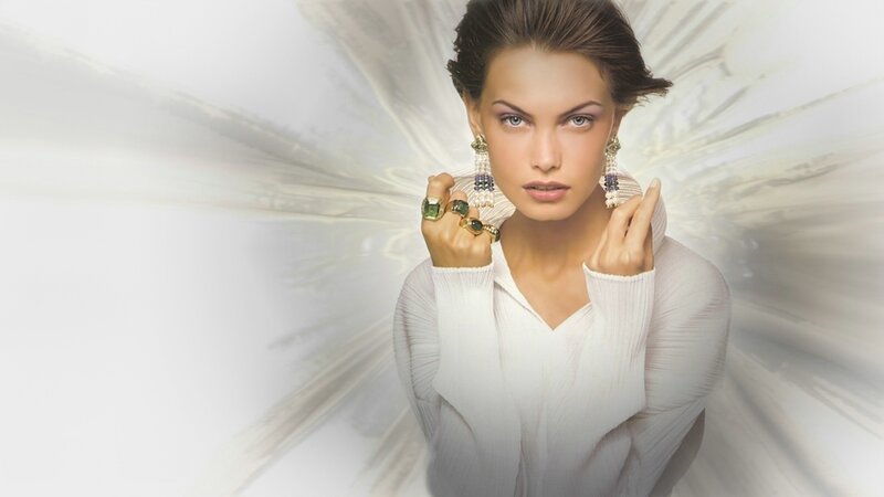 Woman with Jewelry — White, Dramatic