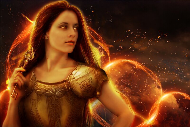 Woman with Key and Armor