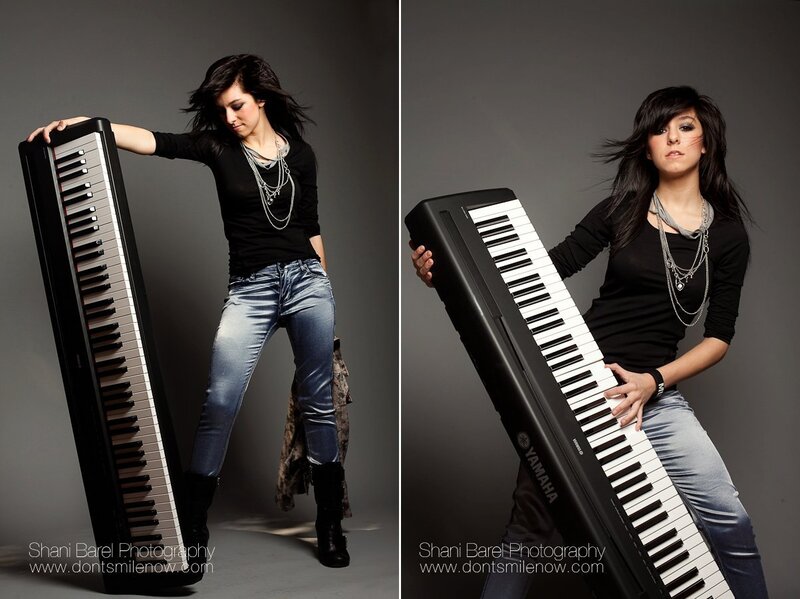 Woman with Keyboard — Black