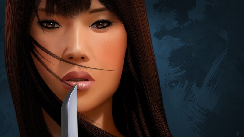 Woman with Knife to Face