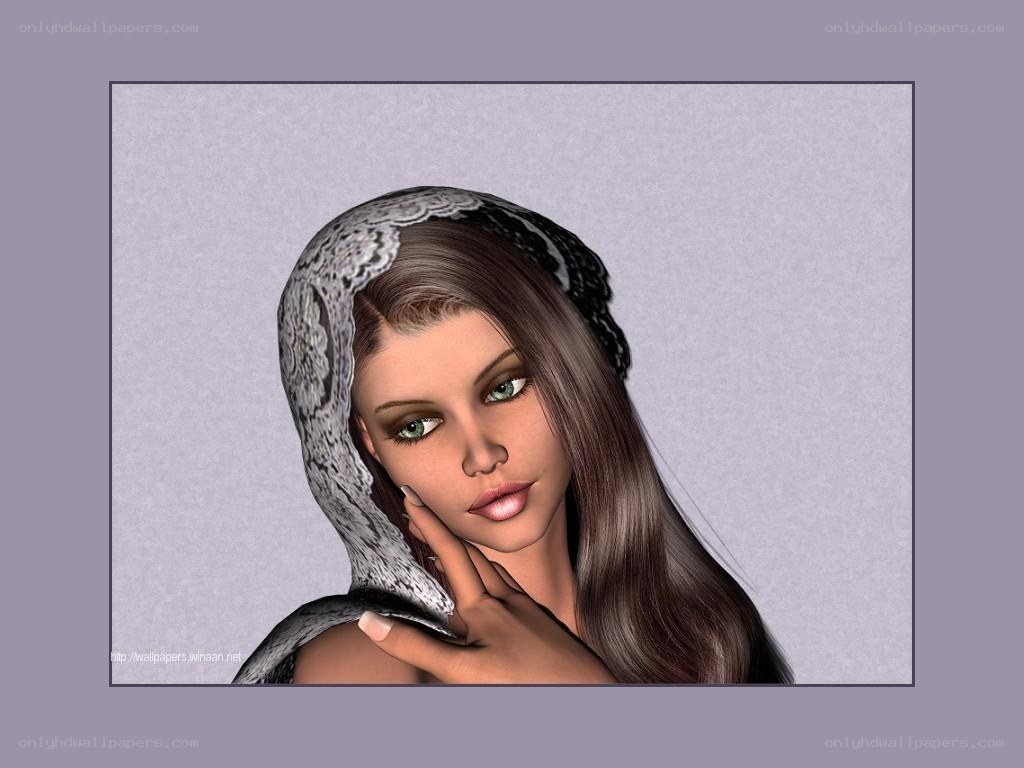 woman with lace headscarf