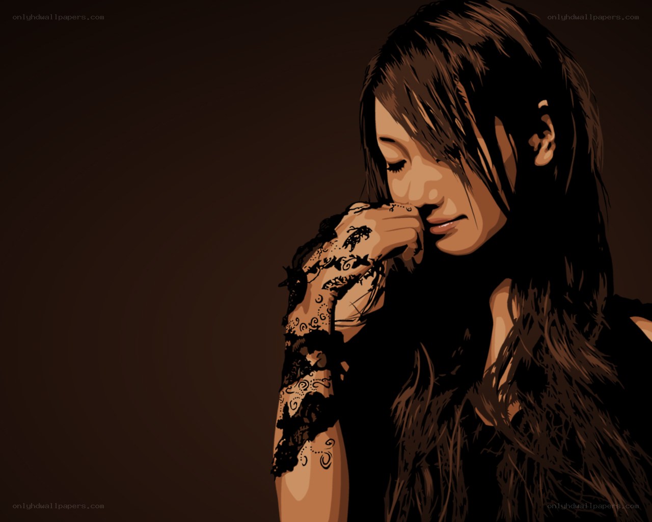 woman with lace tattoo