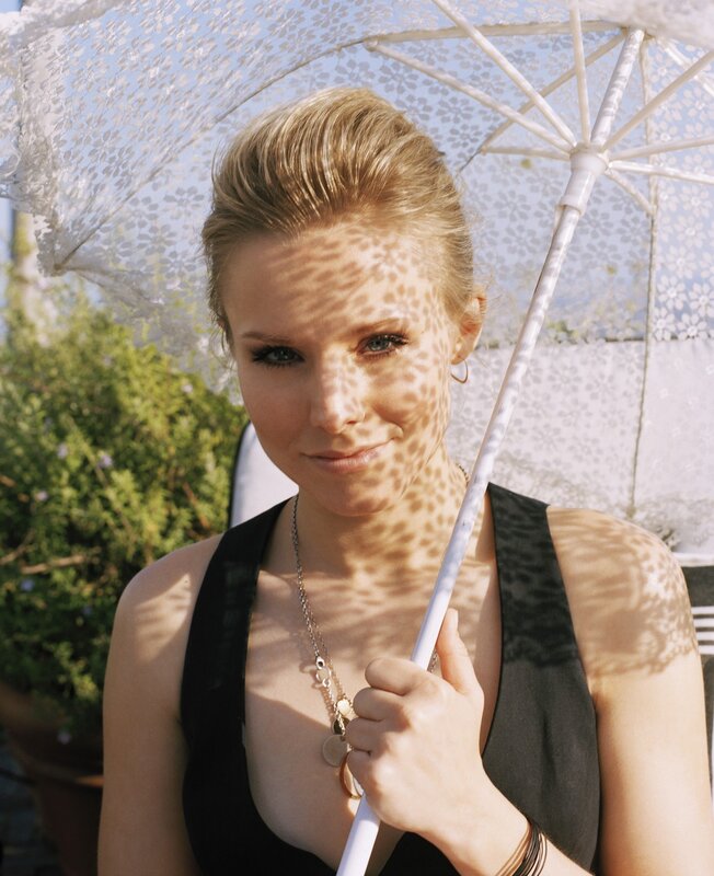 Woman with lace umbrella