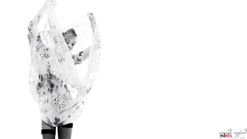 woman with lace veil