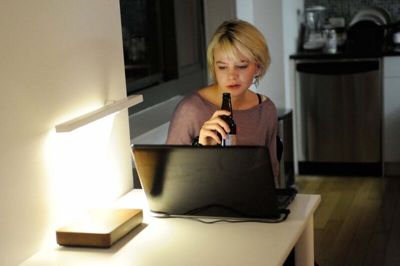 Woman with Laptop — White