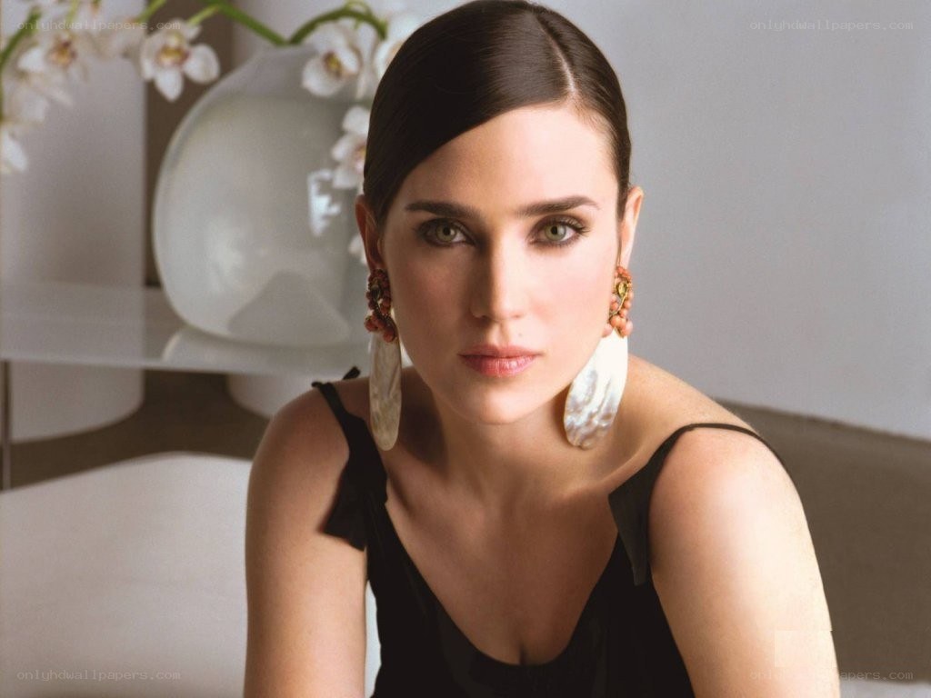 woman with large earrings