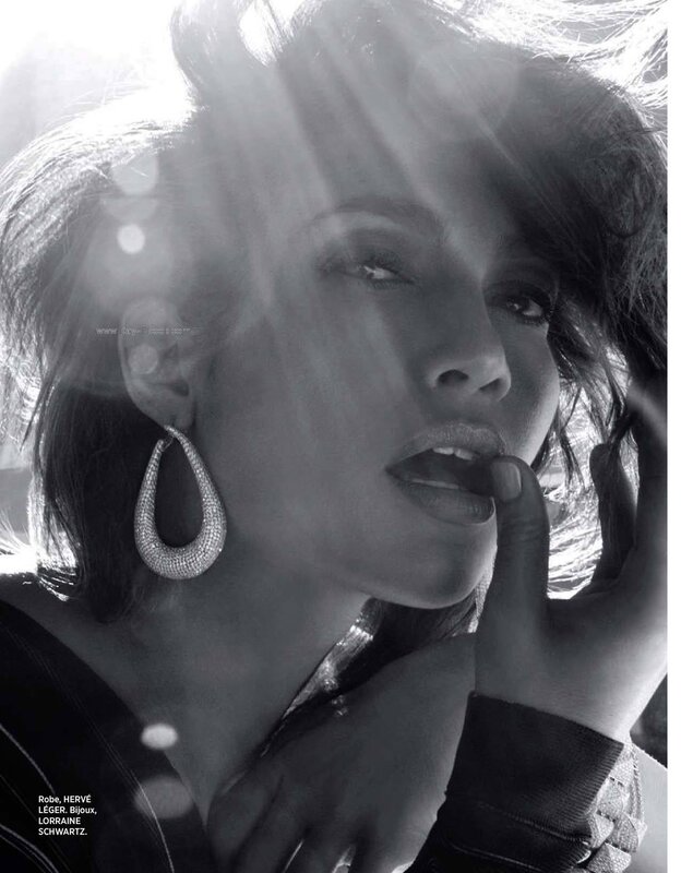 woman with large earrings