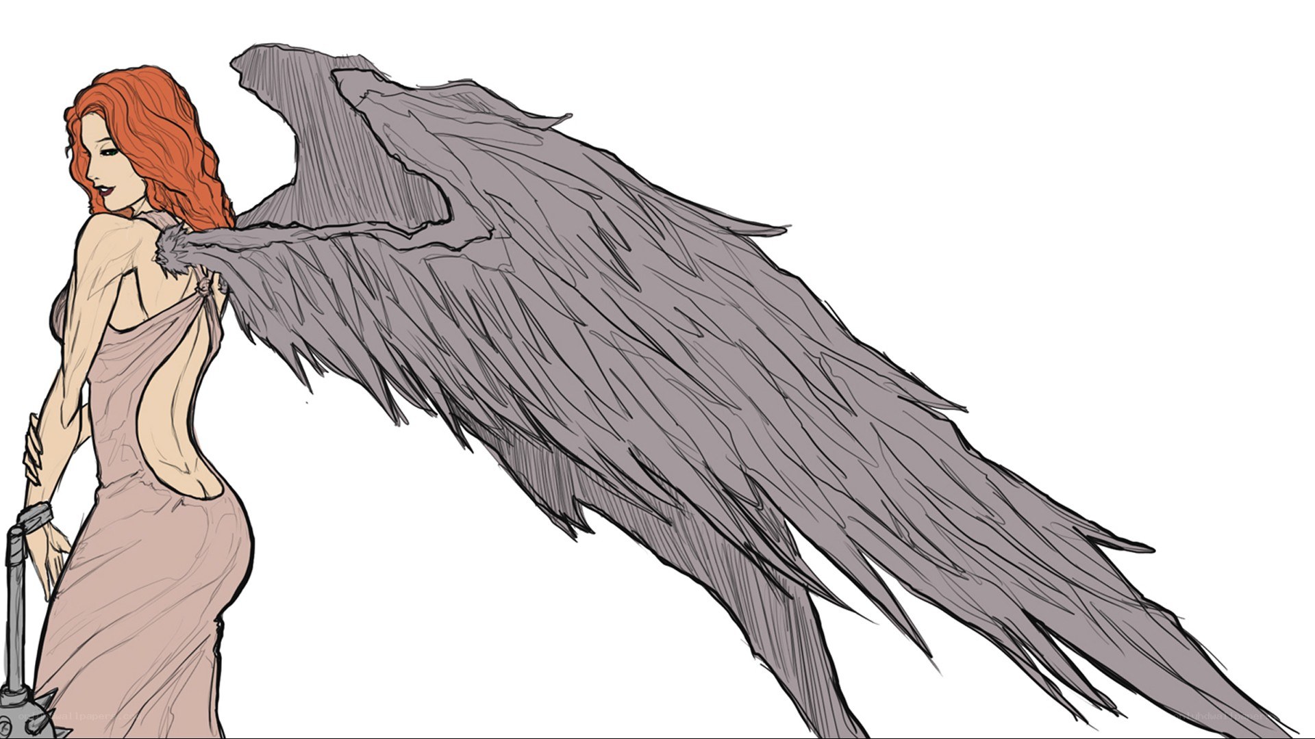 woman with large wings