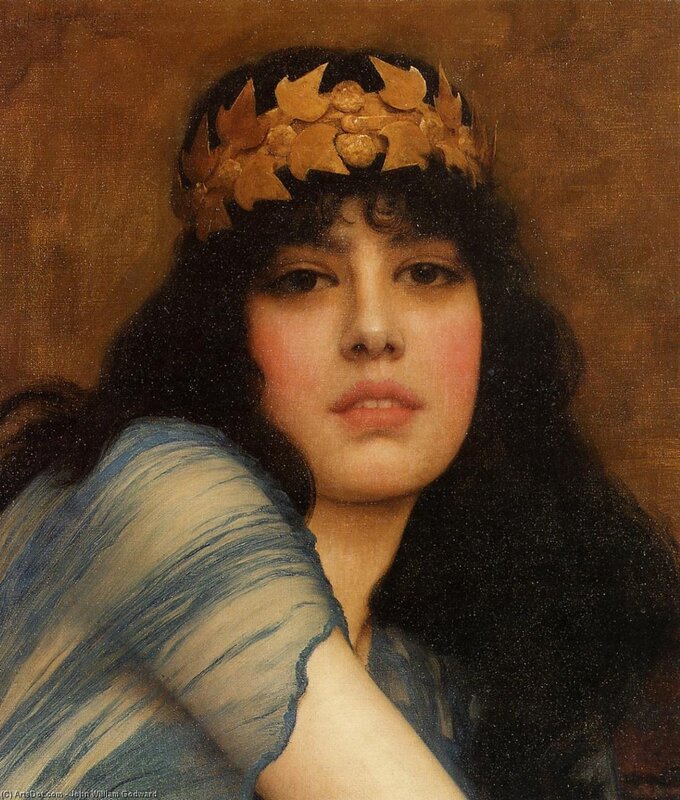 Woman with Laurel Wreath — Brown