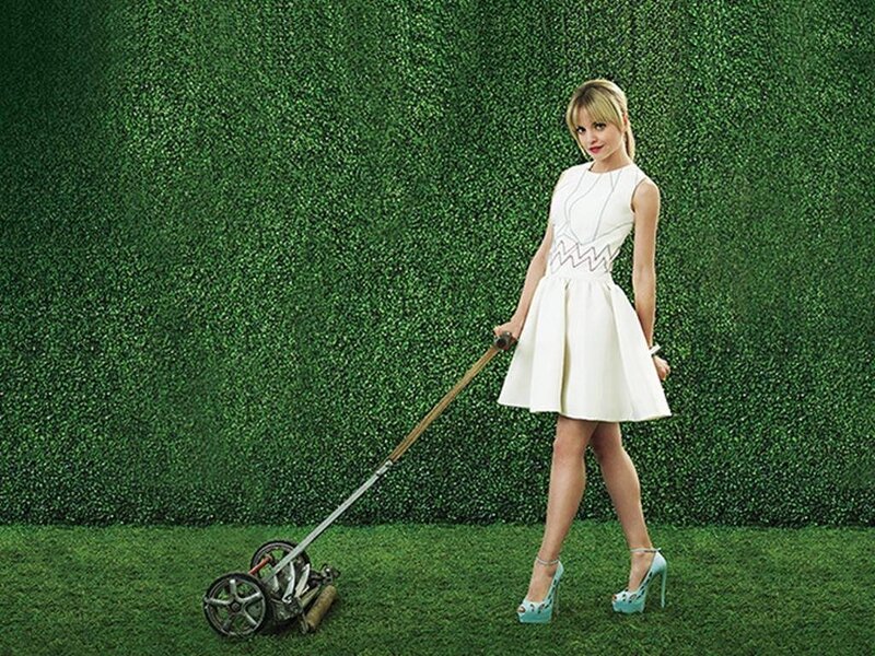Woman with Lawn Mower