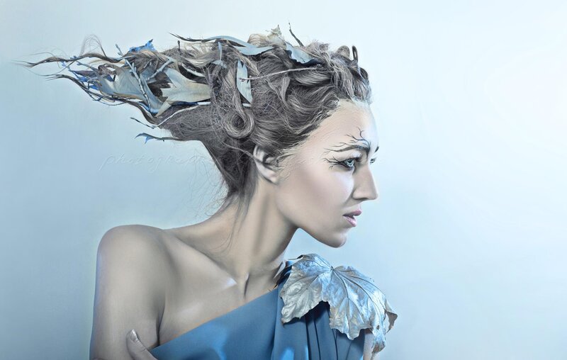 Woman with Leaf Hair