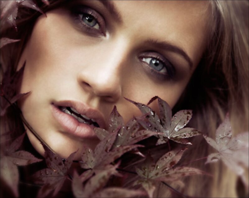 Woman with Leaves