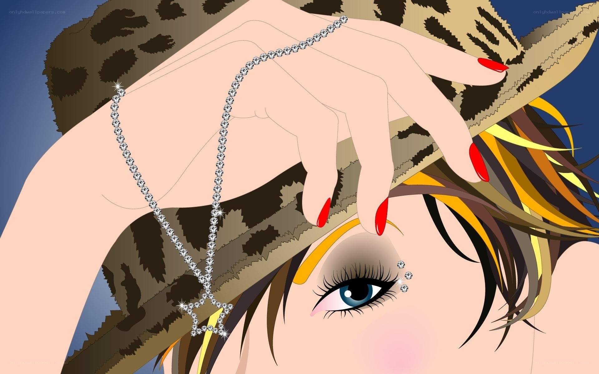 woman with leopard hat and jewelry