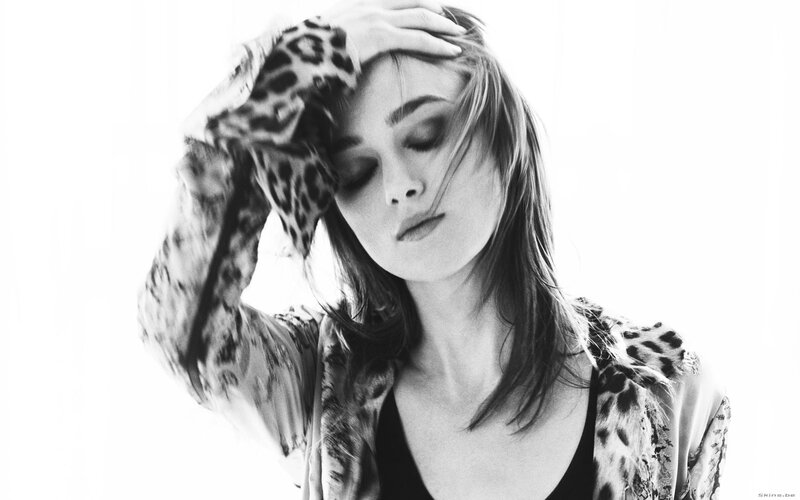 Woman with Leopard Print — Black, Dramatic, Photograph, Leopard Print