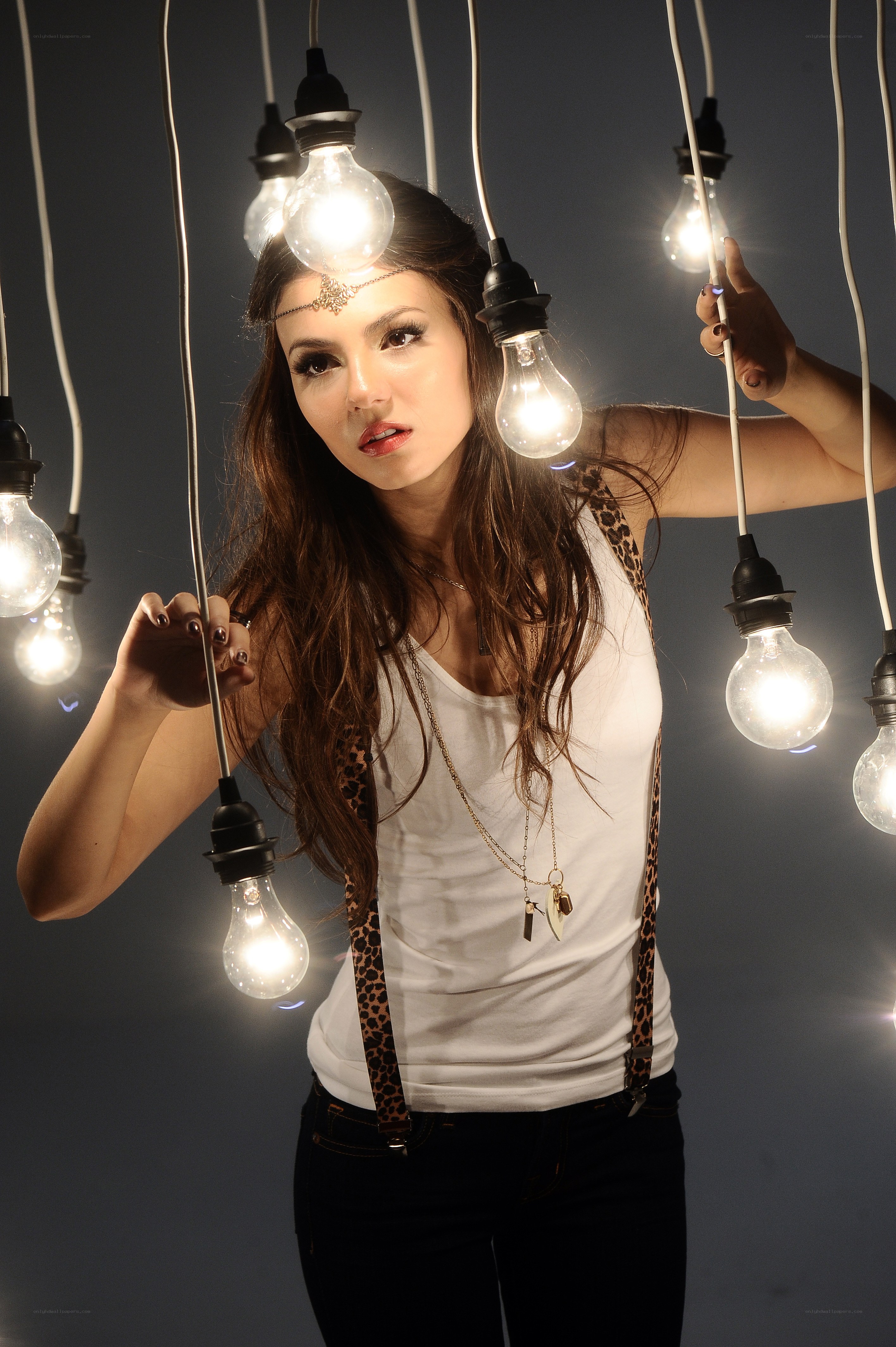 woman with light bulbs