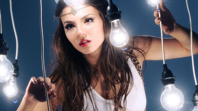 woman with light bulbs