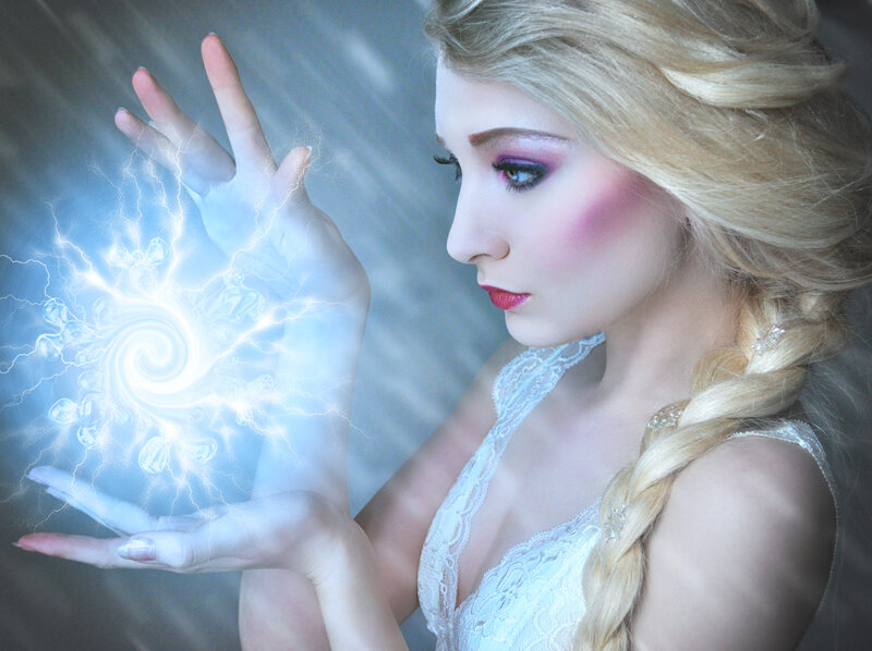 Woman with Lightning Orb