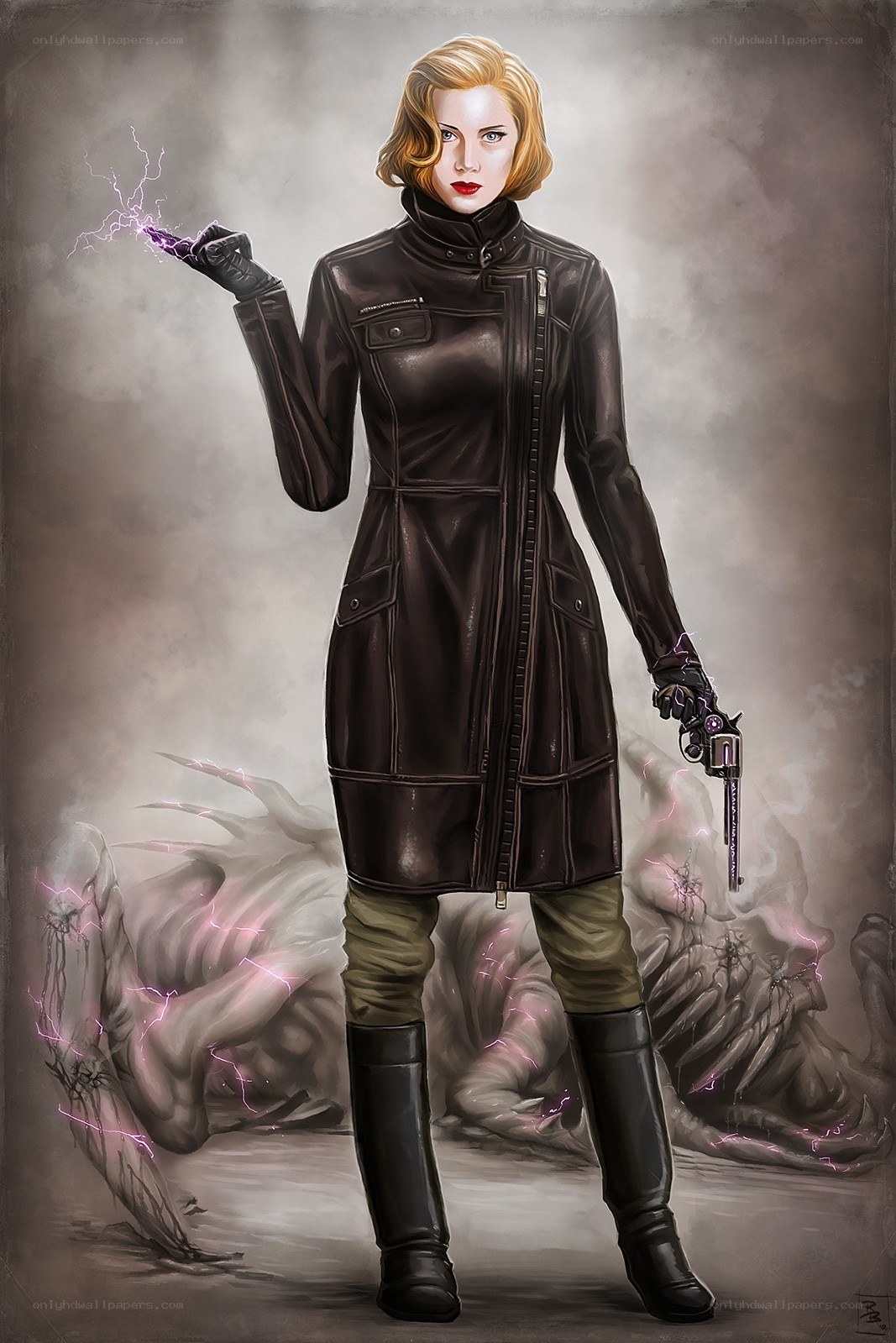 woman with lightning powers