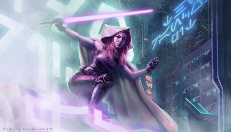 Woman with Lightsaber — Purple