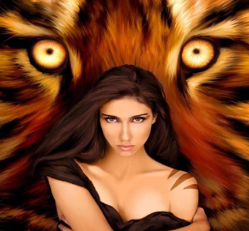 Woman with Lion Eyes