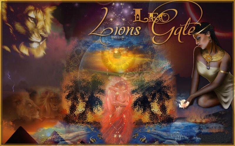 Woman with Lion Imagery