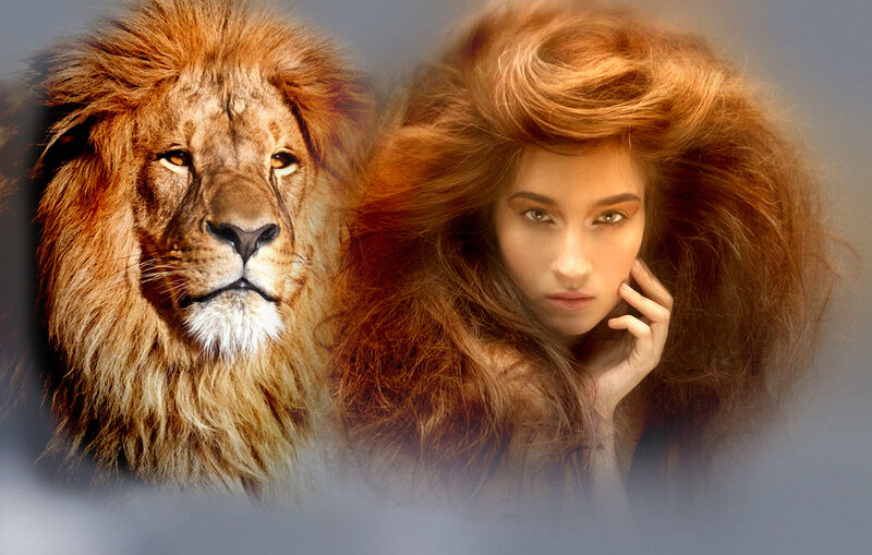 Woman with Lion Mane