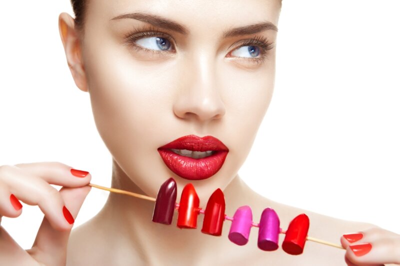 Woman with Lipstick Skewer