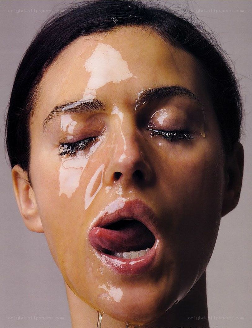woman with liquid on face