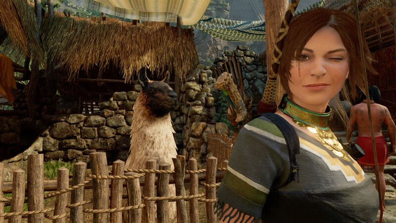 Woman with Llama — Brown