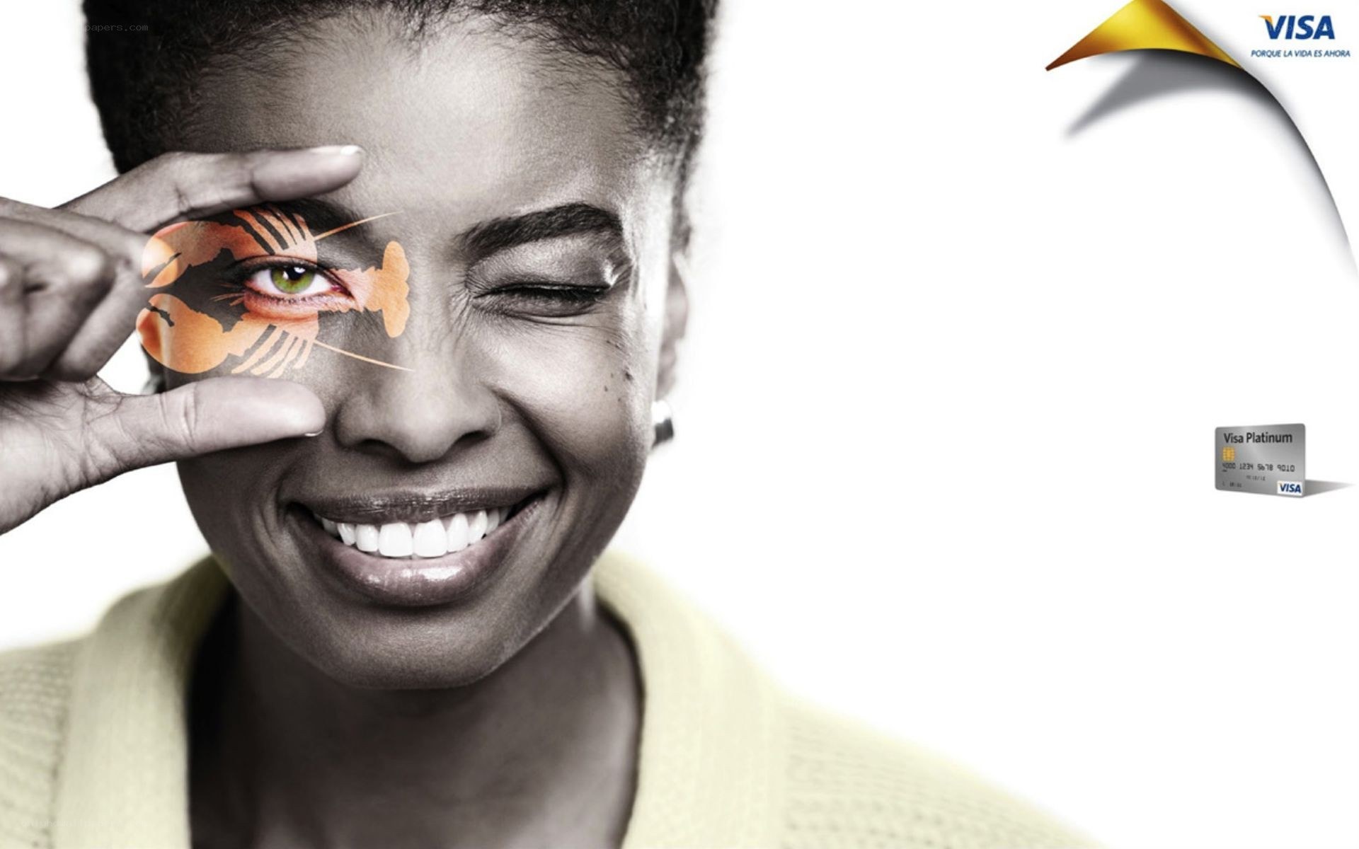 woman with lobster eye
