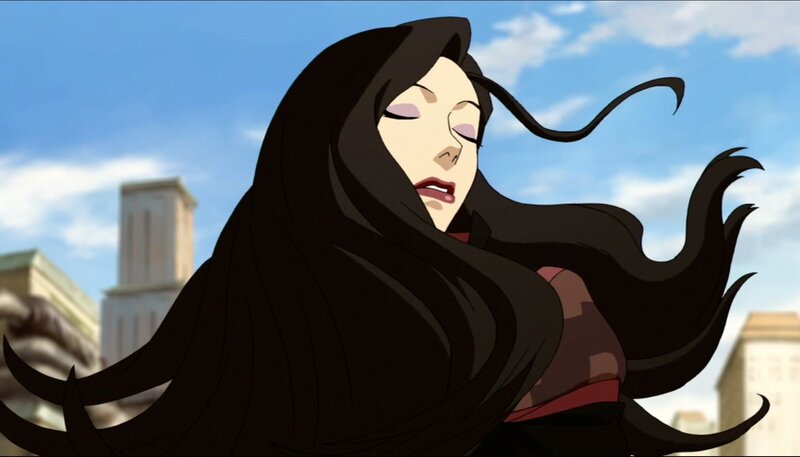 Woman with Long Black Hair — Calm, Afternoon, Anime